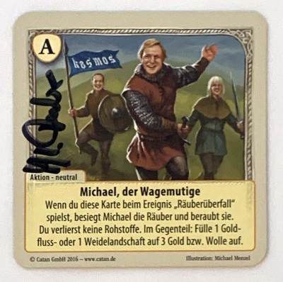Michael, der Wagemutige - Promotional Card Signed