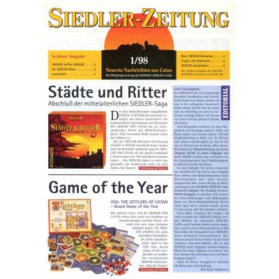 Catan News - 1998 Issue 01