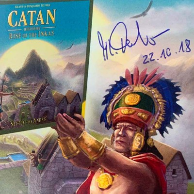 Rise of the Incas Postcard - Signed by Klaus Teuber
