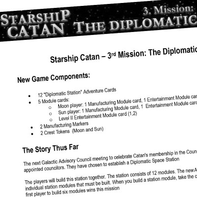 Starship Catan 3rd Mission: The Diplomatic Station
